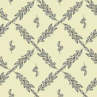 Seamless pattern olive branch vector