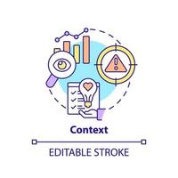 Context concept icon. Innovation management key element abstract idea thin line illustration. Identifying opportunities. Isolated outline drawing. Editable stroke. vector