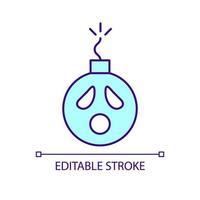 Anxiety trigger RGB color icon. Factors and reasons. Traumatic and stressful emotions. Psychological problem. Isolated vector illustration. Simple filled line drawing. Editable stroke.