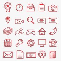 icon set bundle. line art icon vector