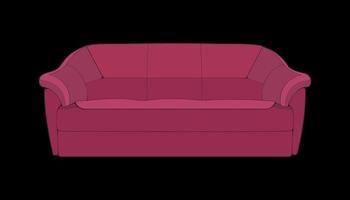 Sofa or couch color block illustrator. color block furniture for living room. Vector illustration.