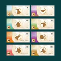 Fake Paper Money Elements For Games vector