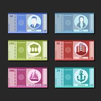 Real Paper Money Collection vector