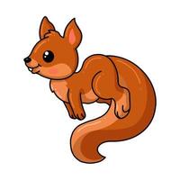 Cute little squirrel cartoon running vector