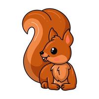 Cute little squirrel cartoon lying down vector