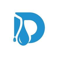 Letter D Water Drop Ecology Business Logo vector