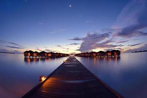 Tropical beach sunset photo