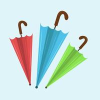 ilustración de vector de paraguas colorido para diseño gráfico y elemento decorativo