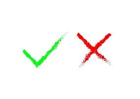 Check mark and cross element vector