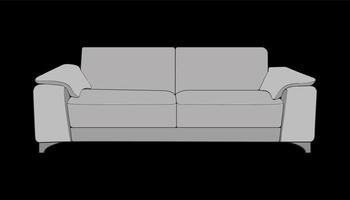 Sofa or couch color block illustrator. color block furniture for living room. Vector illustration.