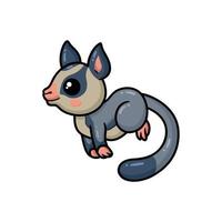 Cute little sugar glider cartoon running vector