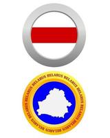 button as a symbol BELARUS flag and map on a white background vector