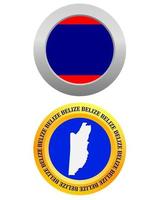 button as a symbol BELIZE flag and map on a white background
