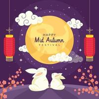 Happy Mid Autumn Festival vector