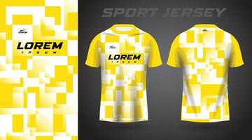 yellow shirt sport jersey design vector