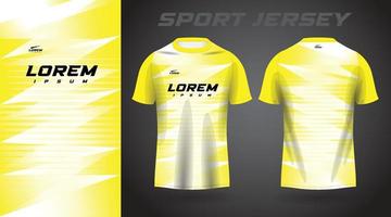 yellow shirt sport jersey design vector