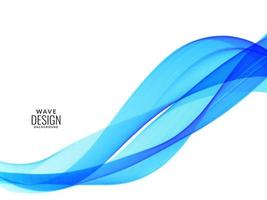 Abstract blue modern flowing stylish wave in white backround illustration pattern vector