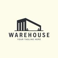 vintage warehouse logo vector illustration design, store house logo design