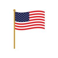 american flag icon vector design template