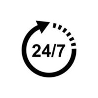 24 hours icon vector design template