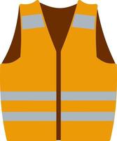 ropa de trabajo naranja con rayas. elemento del uniforme del constructor y personal técnico. ilustración de icono plano vector