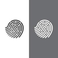 icono de ilustración de vector de logotipo de huella digital