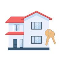 House vector icon in flat style isolated on white background