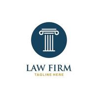 Law firm logo design vector. Pillar logo vector