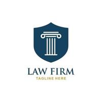 Law firm logo design vector. Pillar logo vector