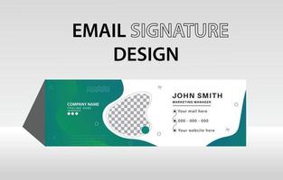 Modern business email signature and personal email footer template design vector