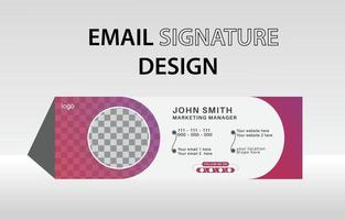 Modern business email signature and personal email footer template design vector