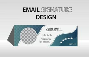 Modern business email signature and personal email footer template design vector