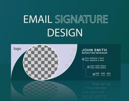 Modern business email signature and personal email footer template design vector