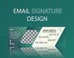 firma de correo electrónico comercial moderna y diseño de plantilla de pie de página de correo electrónico personal vector