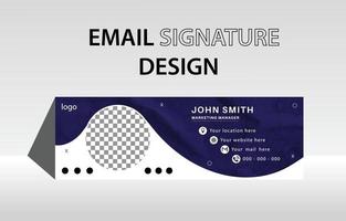 Modern business email signature and personal email footer template design vector