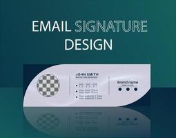 Modern business email signature and personal email footer template design vector