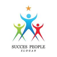 success people logo vector and illustration