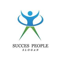 success people logo vector and illustration