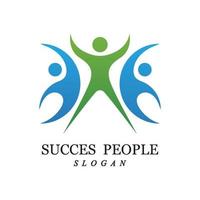 success people logo vector and illustration