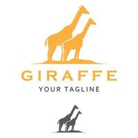 creative  giraffe logo with slogan template vector