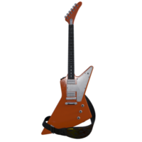 renderização 3D de acessórios de guitarra png