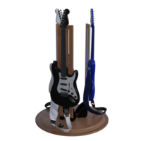 Representación 3d de accesorios de guitarra. png