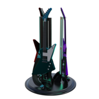3D-Rendering von Gitarrenzubehör png