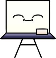 gradient shaded cartoon white board vector
