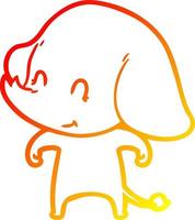 warm gradient line drawing cartoon illustration vector