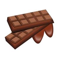 chocolate bars and melted chocolate vector