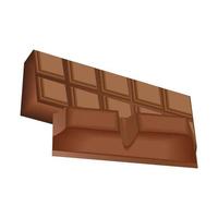 chocolate bars and melted chocolate vector