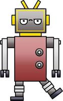 gradient shaded cartoon robot vector