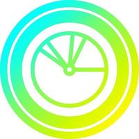 pie chart in cold gradient spectrum vector