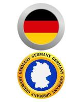 button as a symbol of Germany flag and map on a white background vector